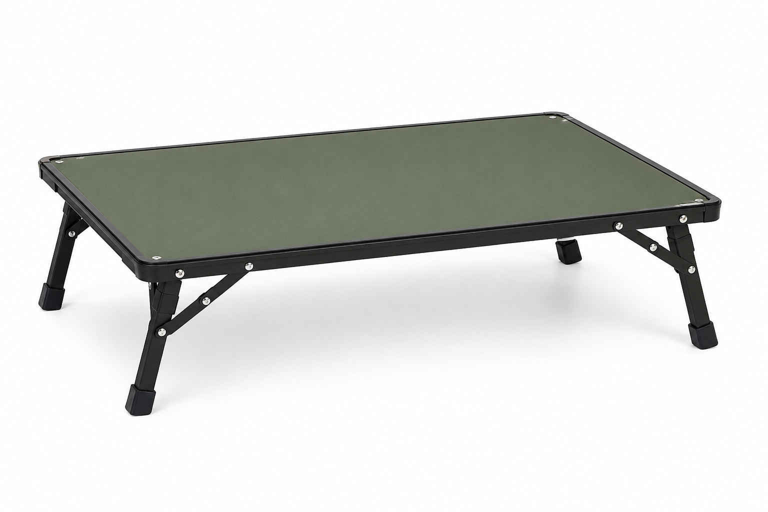 Table basse de camping pliante noire et verte 60 × 40 × 25 cm