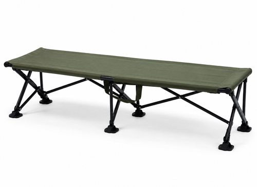 Banc pliant de camping deux places vert olive et noir 110 × 45 × 42 cm
