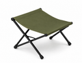 Repose-pieds pliant de camping vert olive et noir 45 × 35 × 38 cm