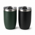 Duo de gobelets isothermes inox vert forêt et noir 2 × 350 ml