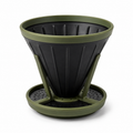 Filtre à café manuel de camping noir et vert format compact