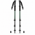 Paire de bâtons de randonnée télescopiques aluminium noir et vert forêt 65–135 cm