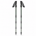 Paire de bâtons de trek pliants en Z vert foncé et noir longueur 120 cm