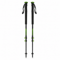 Paire de bâtons de randonnée poignées EVA longues noir et vert 65–135 cm