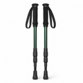 Paire de bâtons de marche compacts vert sapin et noir 58–125 cm
