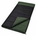 Sac de couchage rectangulaire été noir et vert forêt 190 × 75 cm