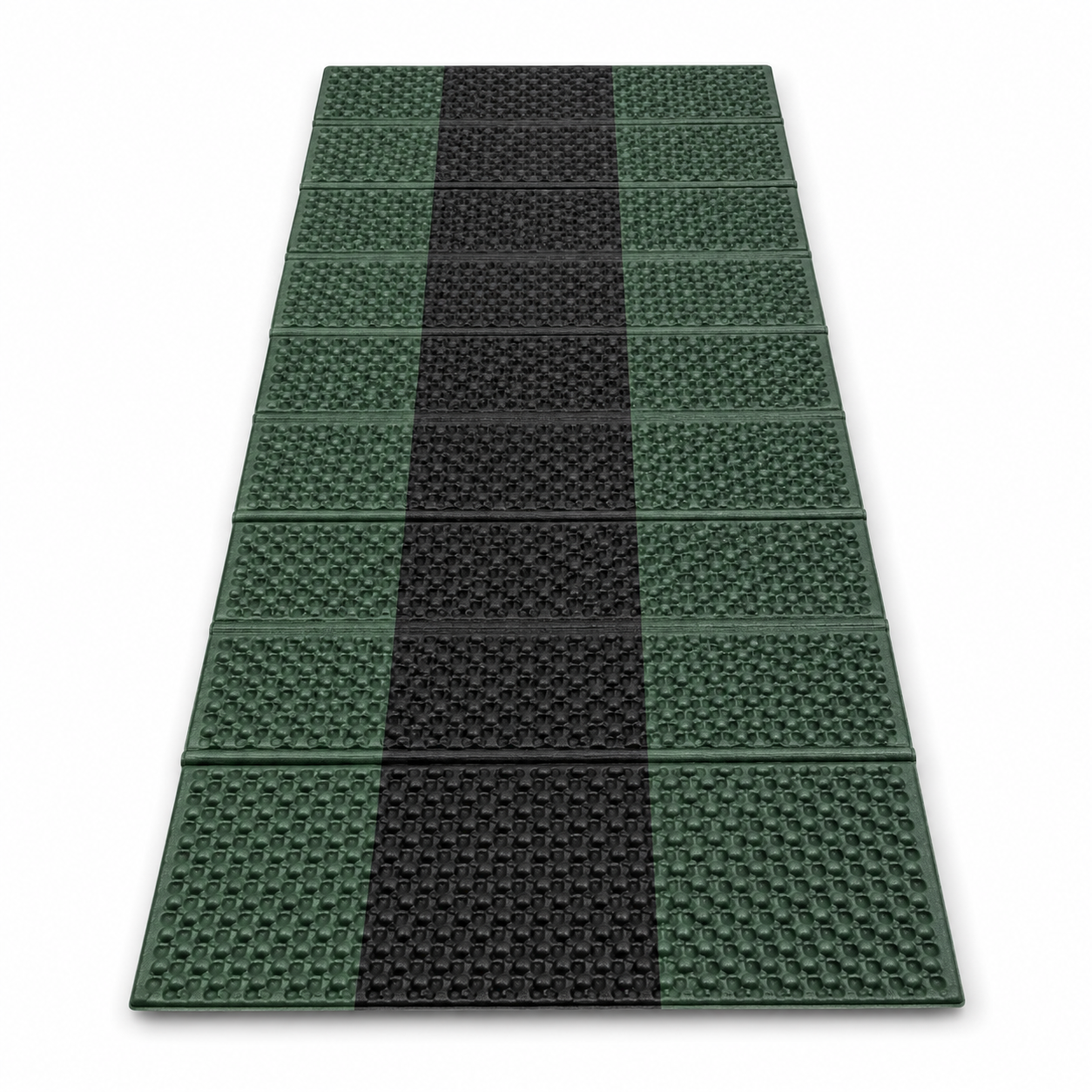 Matelas mousse pliant de camping noir et vert forêt 180 × 55 × 1,5 cm