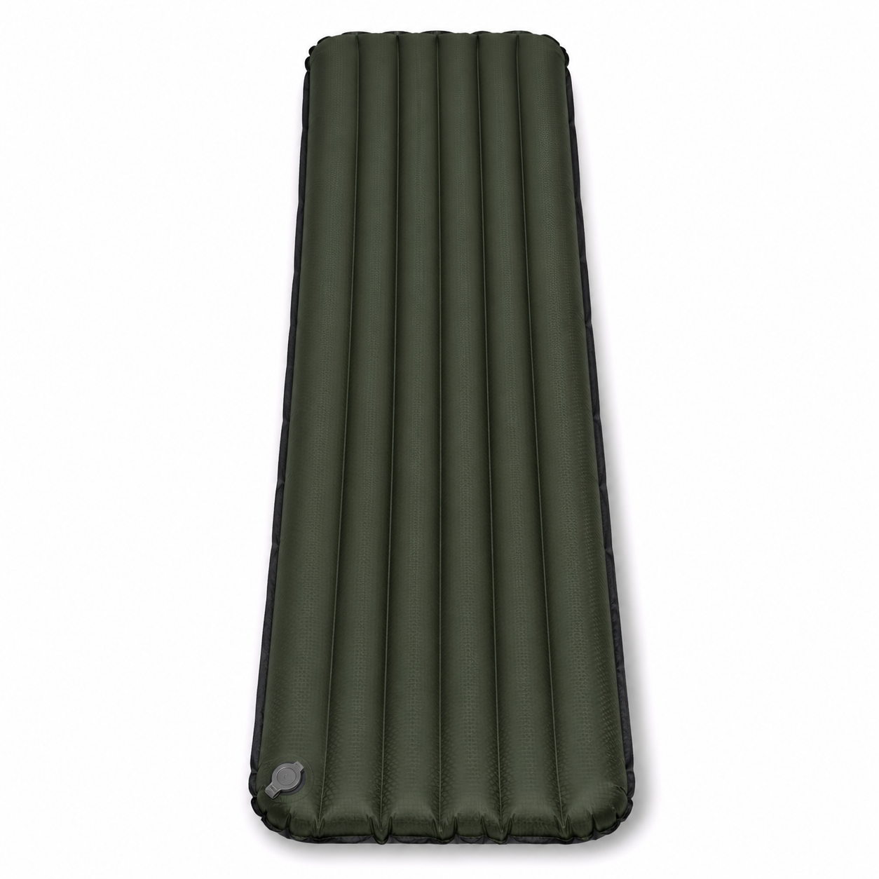 Matelas gonflable manuel vert foncé et noir 195 × 58 × 6 cm
