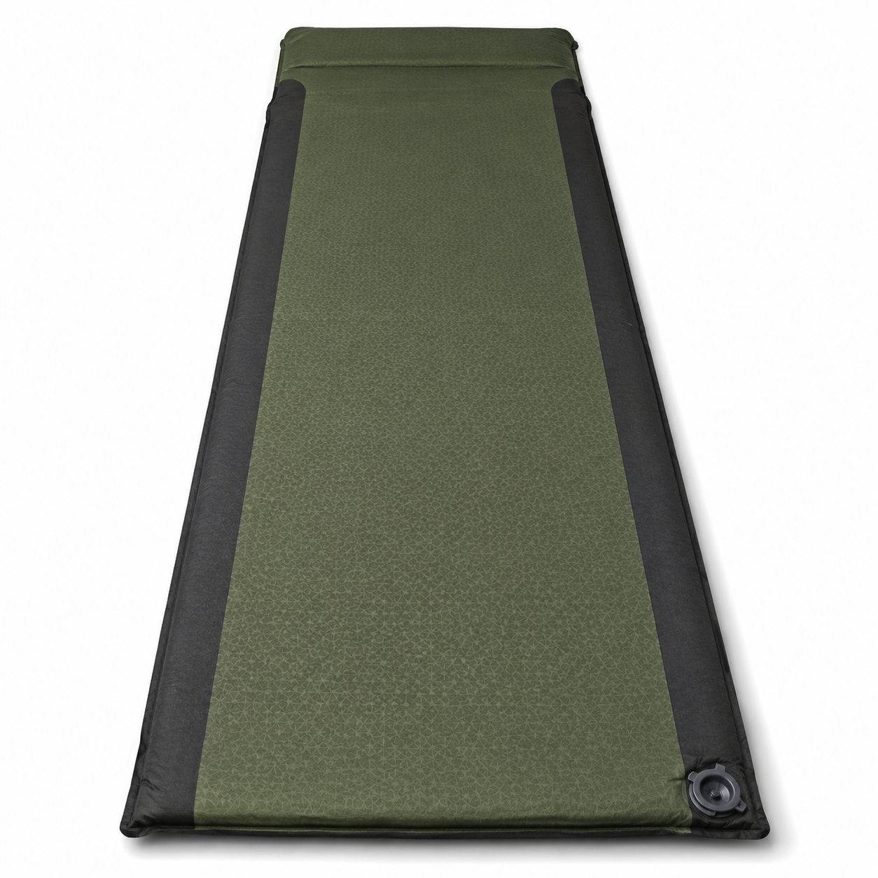 Matelas autogonflant large vert sapin et noir 200 × 65 × 5 cm