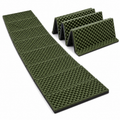 Matelas mousse accordéon isolant vert forêt et noir 185 × 56 × 2 cm