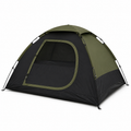 Tente dôme de camping 3 places noir et vert olive 210 × 190 × 125 cm