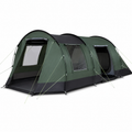 Tente tunnel familiale 4 places vert foncé et noir 420 × 240 × 190 cm