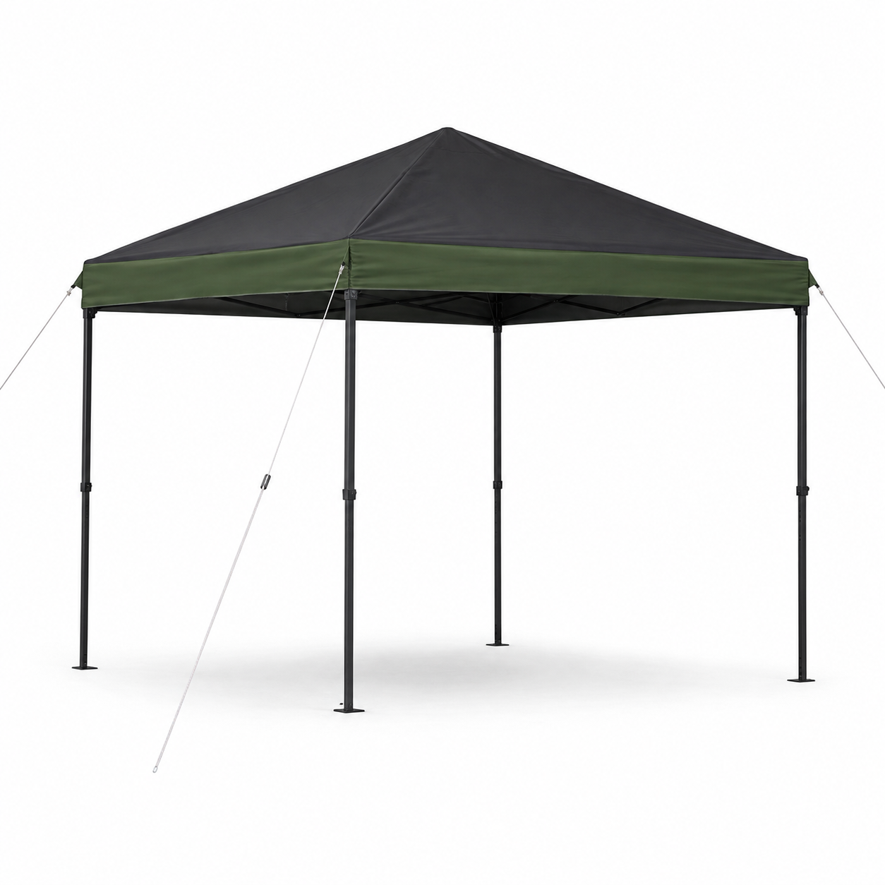 Tente-abri de camping noir et vert forêt 300 × 300 × 210 cm